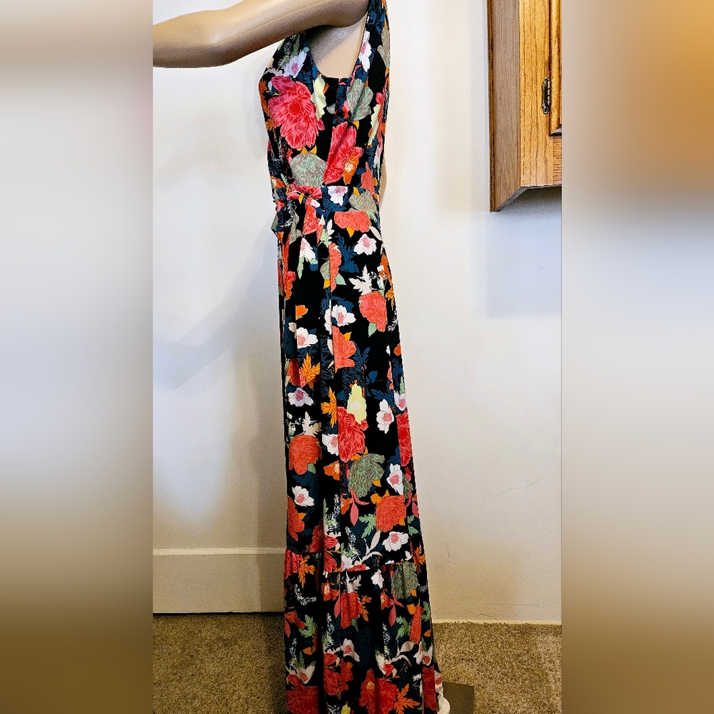 NWT THALIA SODI Vibrant Spring Floral Illusion Wrap Maxi Dress M 8 10 - Picture 8 of 9